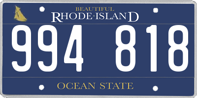 RI license plate 994818