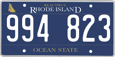 RI license plate 994823
