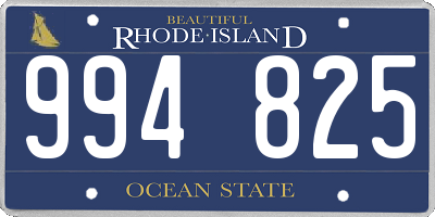 RI license plate 994825