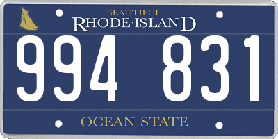 RI license plate 994831