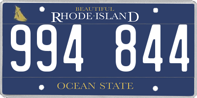 RI license plate 994844