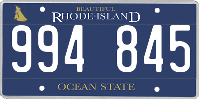 RI license plate 994845