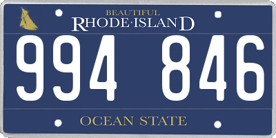 RI license plate 994846