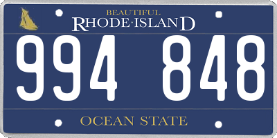 RI license plate 994848