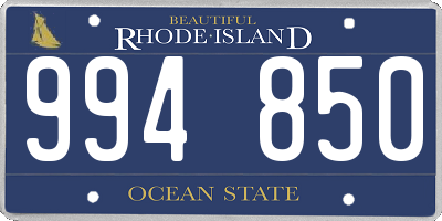 RI license plate 994850