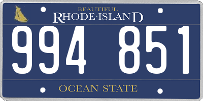 RI license plate 994851