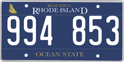 RI license plate 994853