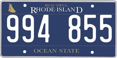 RI license plate 994855