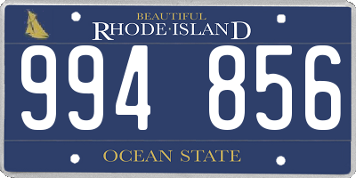 RI license plate 994856