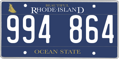 RI license plate 994864