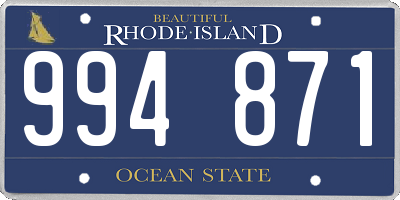 RI license plate 994871