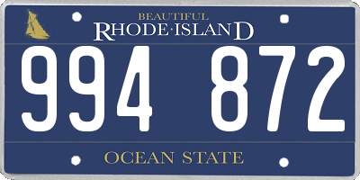 RI license plate 994872