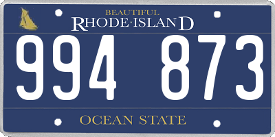 RI license plate 994873