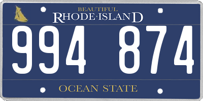 RI license plate 994874