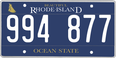 RI license plate 994877