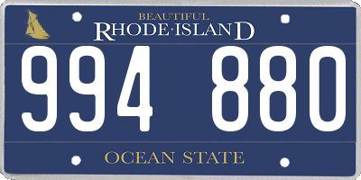 RI license plate 994880