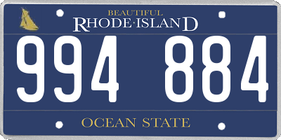 RI license plate 994884