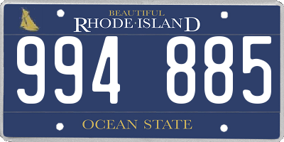 RI license plate 994885