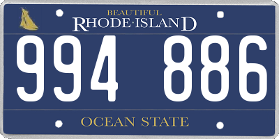 RI license plate 994886