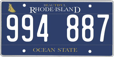 RI license plate 994887