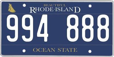 RI license plate 994888