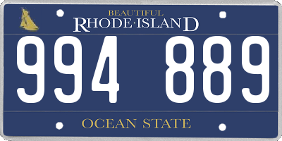 RI license plate 994889