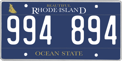 RI license plate 994894