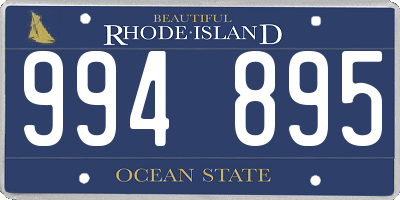 RI license plate 994895