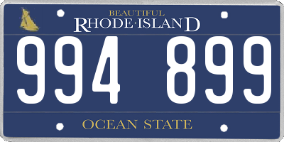 RI license plate 994899