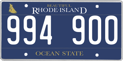 RI license plate 994900