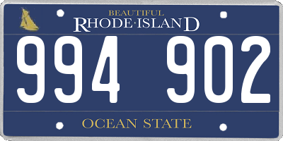 RI license plate 994902