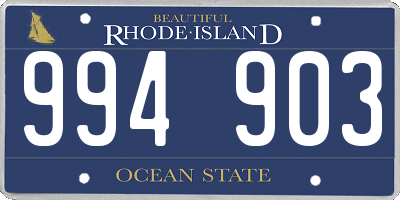 RI license plate 994903