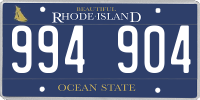 RI license plate 994904