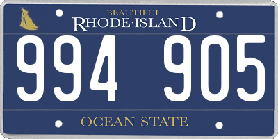 RI license plate 994905