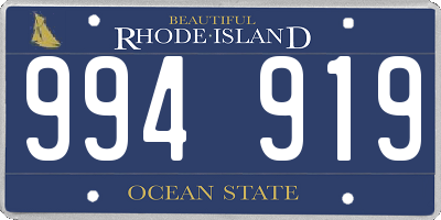 RI license plate 994919