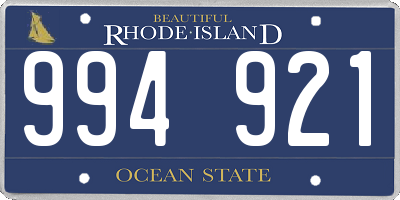 RI license plate 994921