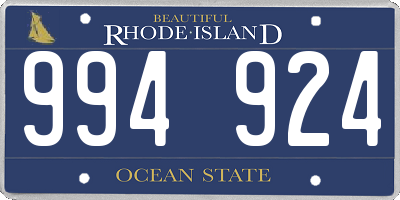 RI license plate 994924