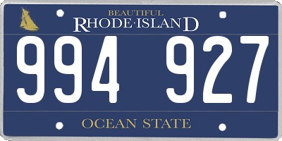 RI license plate 994927