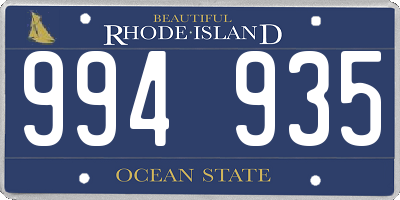 RI license plate 994935