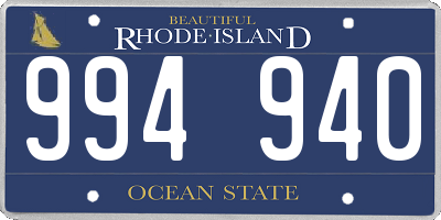 RI license plate 994940