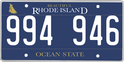 RI license plate 994946