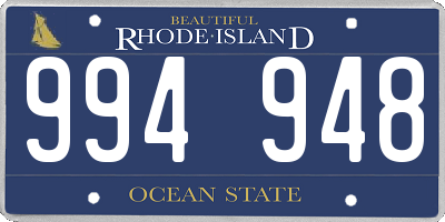 RI license plate 994948