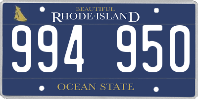 RI license plate 994950