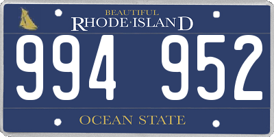 RI license plate 994952