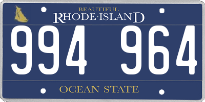 RI license plate 994964