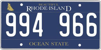 RI license plate 994966