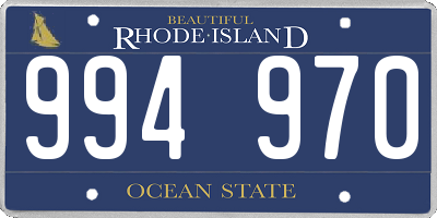 RI license plate 994970