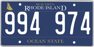 RI license plate 994974