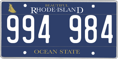 RI license plate 994984