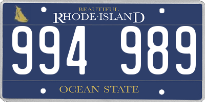 RI license plate 994989